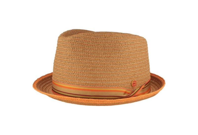 Mayser Strohhut bunter Player Kofferhut mit gestreiftem Band von Mayser