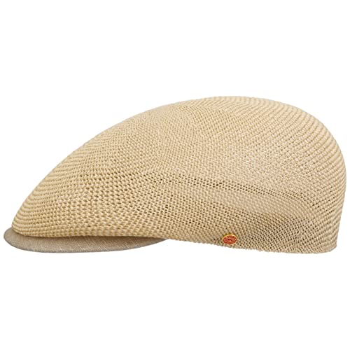 Mayser Summer Knit Flatcap Schirmmütze Schiebermütze Sommercap Damen/Herren - Made in The EU mit Schirm, Schirm Frühling-Sommer - 57 cm Natur von Mayser