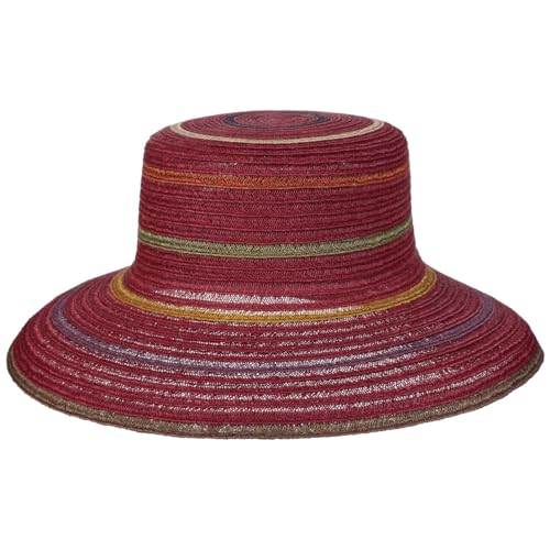 Mayser Tiffy New Hanfhut Strohhut Damenhut Sommerhut Sonnenhut Strandhut Damen - Made in The EU Frühling-Sommer - One Size Bordeaux von Mayser