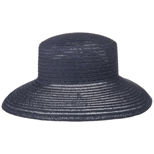 Mayser Tiffy Uni Hanfhut Damenhut Strohhut Sommerhut Sonnenhut Damen - Made in The EU Sommer Frühling-Sommer - One Size dunkelblau von Mayser