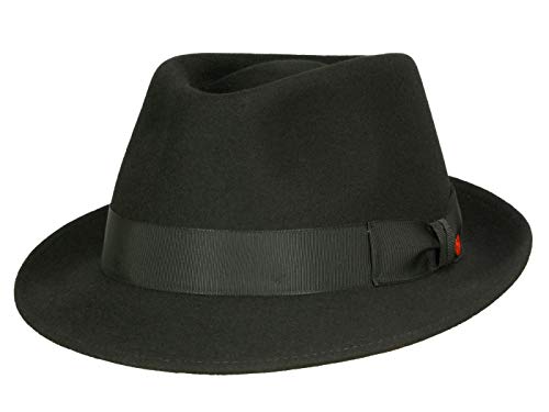 Mayser Troy Trilby Hut aus Wollfilz - Schwarz-Schwarz (8001-8001) - 60,5 cm (60) von Mayser