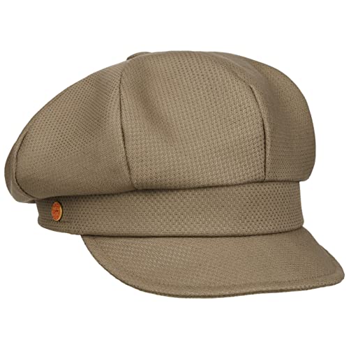 Mayser Uni Lightweight Ballonmütze Schirmmütze Schildmütze Damencap Baker-Boy-Mütze Damen - Made in The EU mit Schirm, Futter, Futter Sommer Frühling-Sommer - One Size beige von Mayser