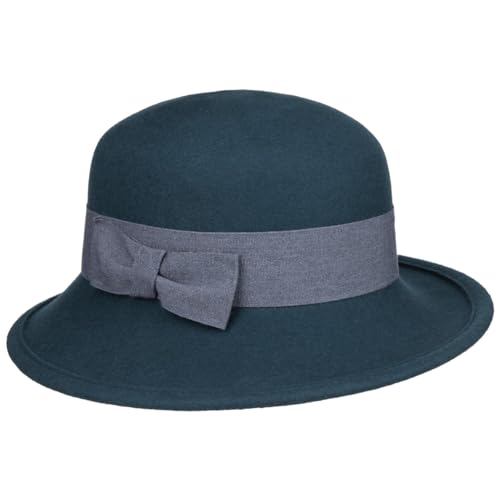 Mayser Valerie Damenhut Wollhut Wollfilzhut Damen - Made in The EU mit Ripsband Winter Herbst-Winter - One Size blau von Mayser