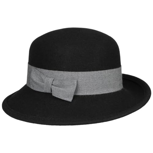 Mayser Valerie Damenhut Wollhut Wollfilzhut Damen - Made in The EU mit Ripsband Winter Herbst-Winter - One Size schwarz von Mayser