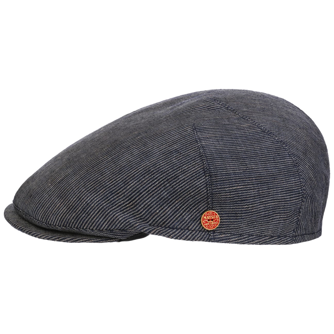 Sidney Leinen Stripes Flatcap by Mayser von Mayser