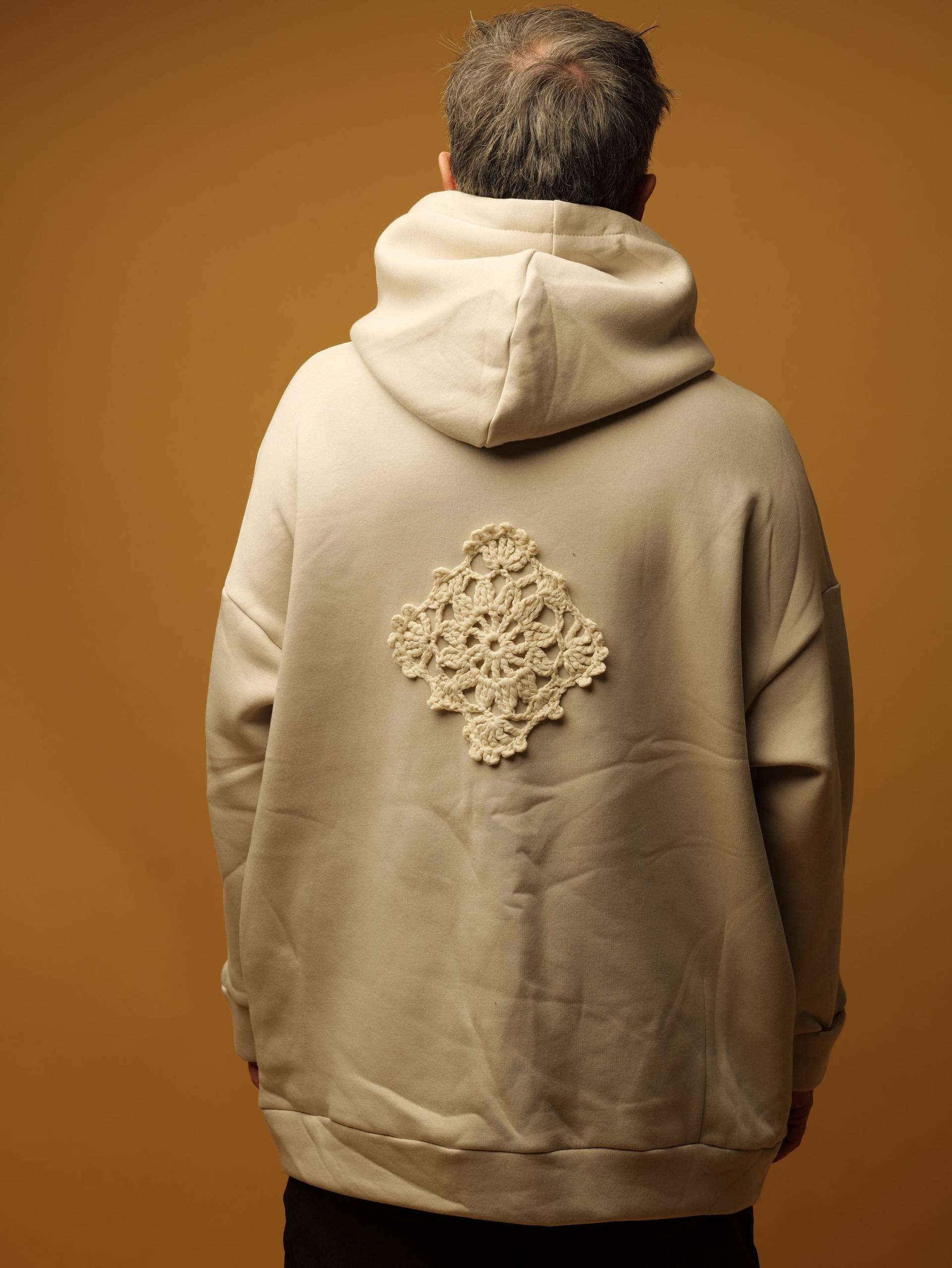 Übergroßer Baumwoll-Fleece Hoodie Herren Winter-Sweatshirt Mit Rückendetail von Maystra