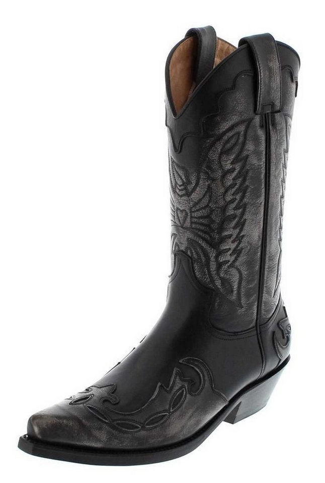 Mayura Boots 1927 Schwarz Cowboystiefel Rahmengenähter Westernstiefel von Mayura Boots