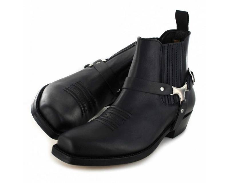 Mayura Boots MB024 Schwarz Bikerboots Rahmengenähte Bikerstiefelette von Mayura Boots