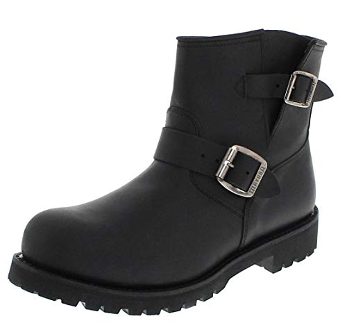 Mayura Boots Unisex Biker Boots 1581 Engineerstiefelette Lederstiefel Bikerstiefelette Schwarz 46 EU von Mayura Boots