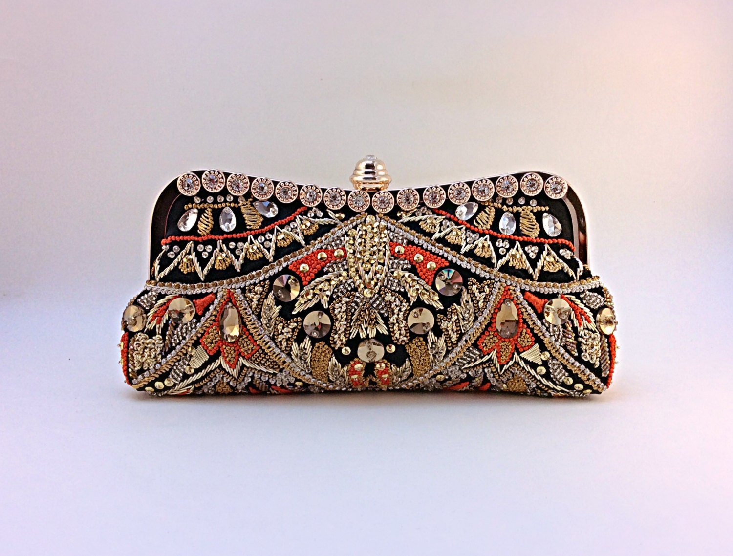 Luxus Verzierte Clutch, Goldfaden Motivarbeit, Stickerei Clutch Schlecht, Einzigartige Party-Clutch, Abschlussball-Clutch, Brautperlentasche Luxus Verzierte Clutch, Goldfaden Motivarbeit, Stickerei Clutch Schlecht, Einzigartige Party-Clutch, Abschlussball-Clutch, Brautperlentasche von MazCollection