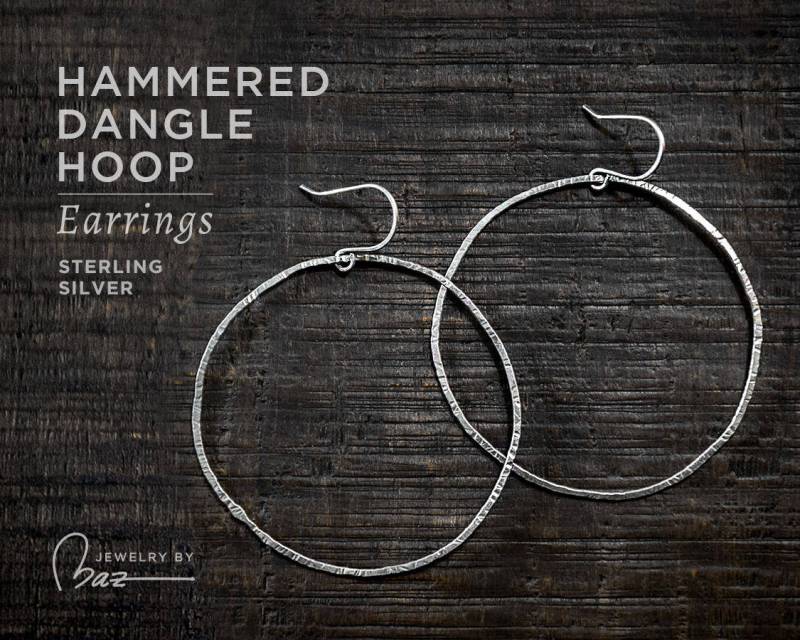 sterling Silber Creolen - Organic Dangle Design von MazJewelryStudio