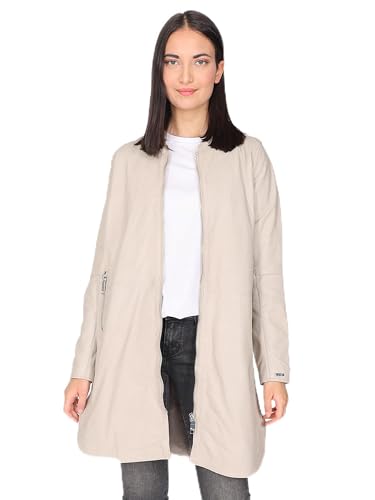 MAZE Damen Ledermantel 4202040 Greige XL von Maze