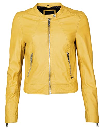 MAZE Damen Lederjacke Grenada Yellow S von MAZE