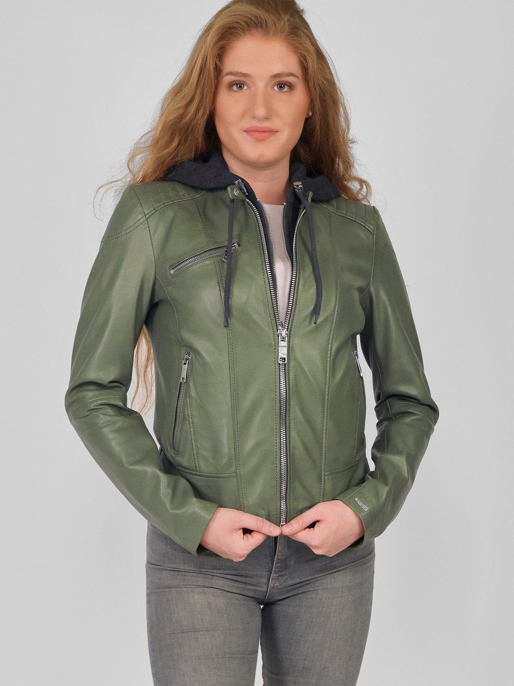 Maze Lederjacke Damen, grün von Maze