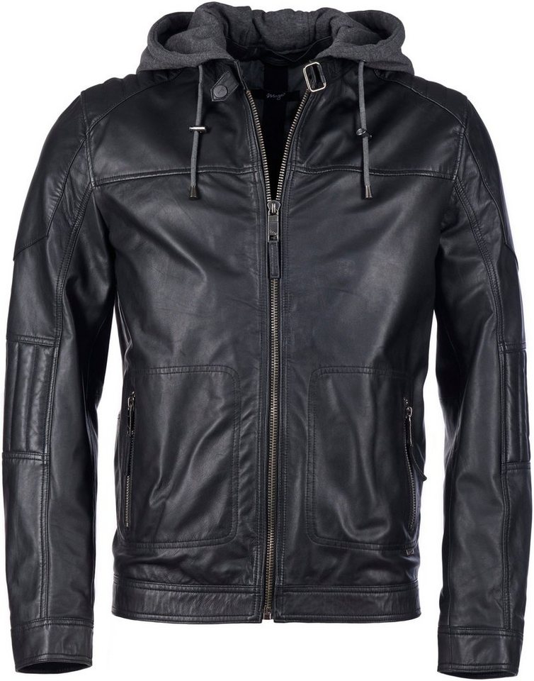 Maze Lederjacke Lederjacke mit abnehmbarer Kapuze von Maze