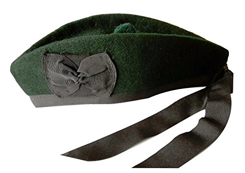 Schottische Glengarry-Mütze, aus 100% reiner Wolle Gr. 57cm UK 7.1/8 US 7.1/4, dunkelgrün Schottische Glengarry-Mütze, aus 100% reiner Wolle Gr. 57cm UK 7.1/8 US 7.1/4, dunkelgrün von Maze