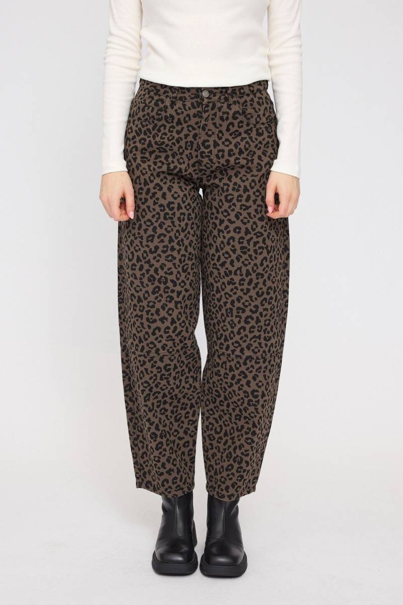 Hose Denim Leo Barrel Braun von Mazine