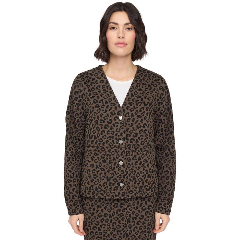 Mazine Damen Übergangsjacke Printed V-Neck Denim Jacket von Mazine