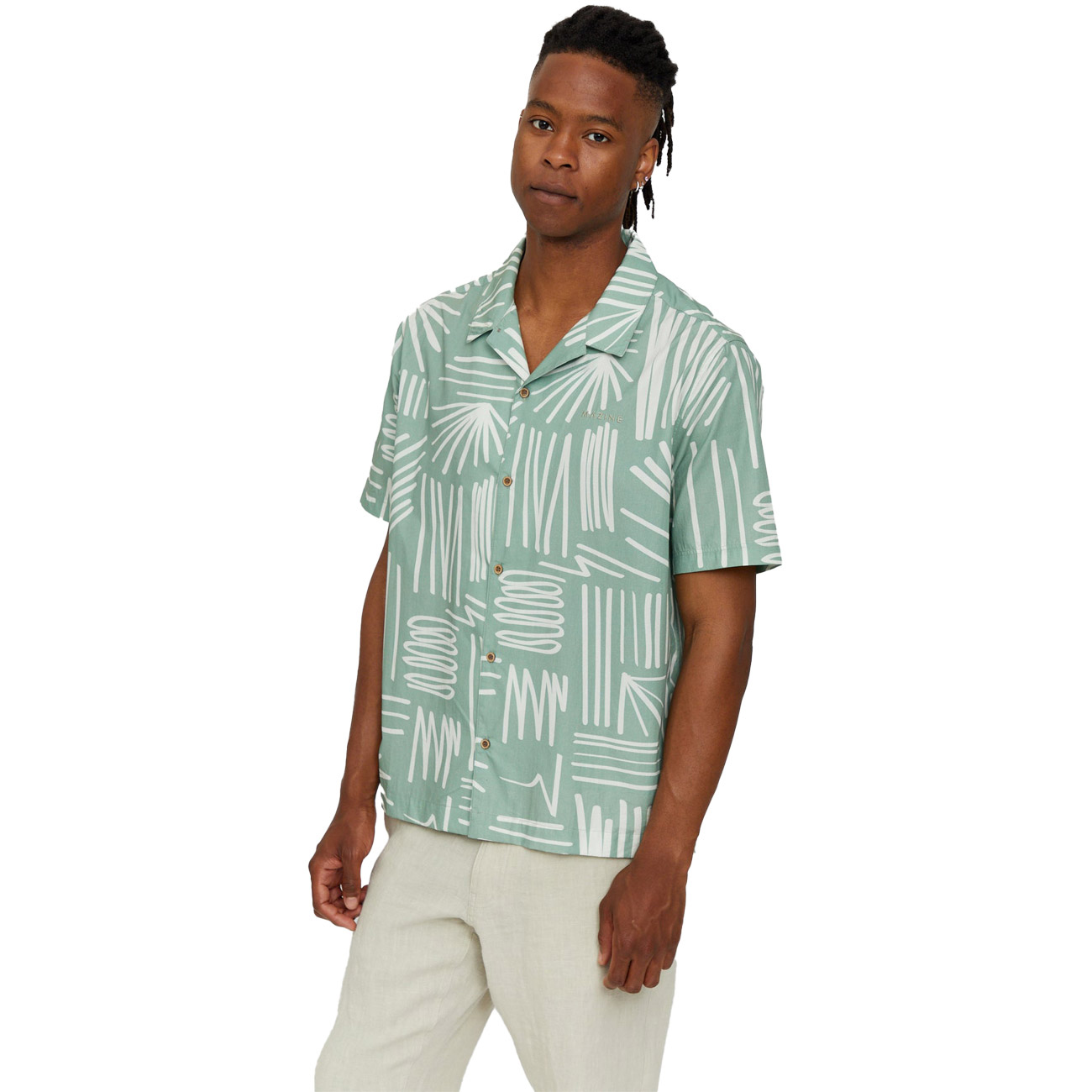 Mazine Herren Kurzarmhemd Honolulu Shirt von Mazine