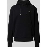 Mazine Hoodie mit Label-Stitching Modell 'Stundon' in Black, Größe M von Mazine