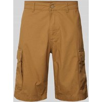 Mazine Regular Fit Cargoshorts mit Label-Stitching Modell 'Melfort' in Beige, Größe S von Mazine