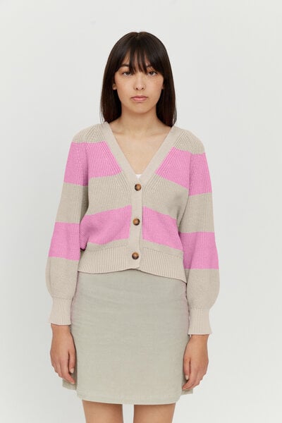 Mazine Strickjacke - Mala Striped Cardigan - aus Biobaumwolle von Mazine