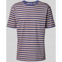 Mazine T-Shirt mit Label-Detail in Blau Melange, Größe XXL von Mazine