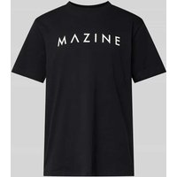 Mazine T-Shirt mit Label-Print Modell 'Hurry' in Black, Größe XL von Mazine