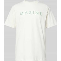 Mazine T-Shirt mit Label-Print Modell 'Hurry' in Offwhite, Größe M von Mazine