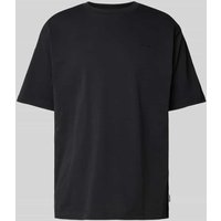Mazine T-Shirt mit Label-Stitching in Black, Größe S von Mazine