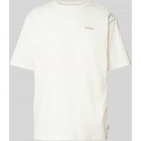 Mazine T-Shirt mit Label-Stitching in Offwhite, Größe S von Mazine