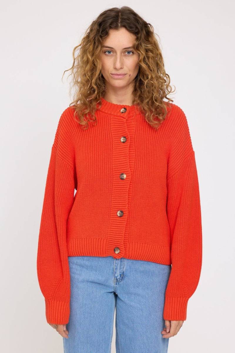 Strickjacke Chunky Knit Rot von Mazine