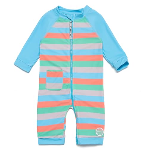 Mazuliso Baby Junge UPF50+ Badeanzug 3/4-Ärmel mit Durchgehendem Front Zip(BUStreifen,68-74 cm) von Mazuliso