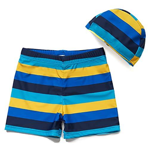 Mazuliso Baby Jungen Badehose UPF50+ Kleinkind Strand Shorts UV Badekappe Sonnenschutz(BUGL,24-36 Months) von Mazuliso