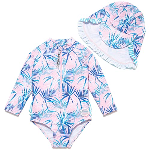 Mazuliso Baby Mädchen Badeanzug UV EIN stück Langeärmel MIT Einem Reißverschluss(RSVL,80-86 cm) von Mazuliso