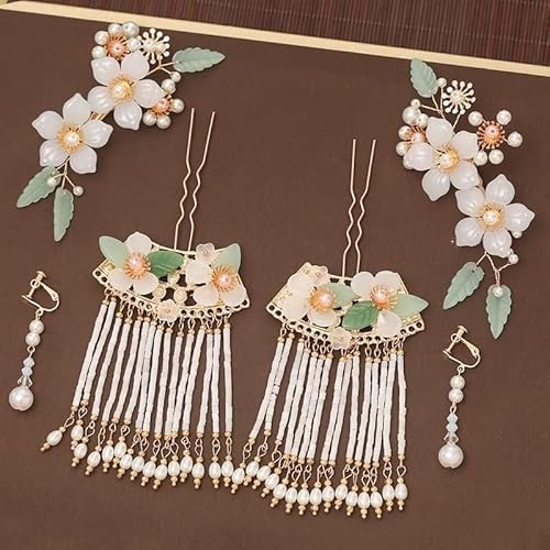 Hochzeit Haarnadel, Braut Haarnadeln, Antiker Stil Hanfu Kopfschmuck Quaste Step Shake Haarnadel Haarkamm Seitenclip Antike Kostüm Haarspangen Kopfschmuck von MbeLLO