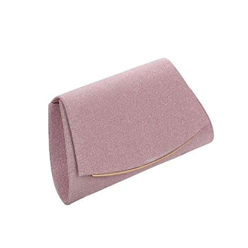 MbeLLO Anspruchsvolle Handtaschen for Damen, Damen-Abend-Clutch-Taschen, Jäten-Clutch-Geldbörse, modische Party-Abendessen-Geldbörsen mit Kette, Umhängetaschen (Farbe: Rosa) (Color : Pink) von MbeLLO