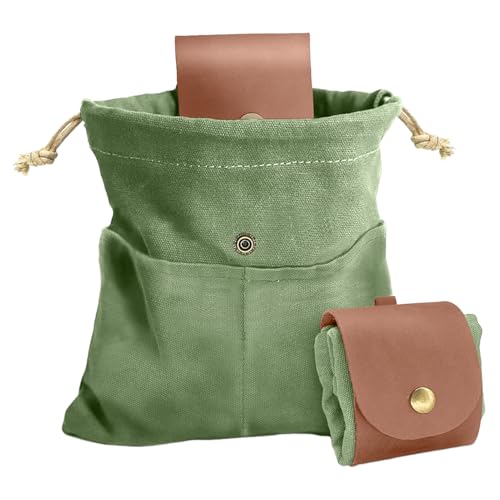 Futtersuchtasche – Faltbarer Gürtelfalter, Sackcraft Kordelzugbeutel | Wasserdichter faltbarer Organizer für die Ernte von Wildpilzen, Kräuterkollektion und, Army Green, Se référer au descriptif von Mbiyhgta