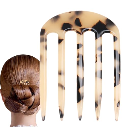 Haarseitenkämme - dekorative Haarklammern, klassischer Französischkamm | Kleine Seitenzubehör für Frauen für Frauen Hochsteckfrisur Twist Bun + Schöne Haarverzierungen für tägliche oder Partykleidung von Mbiyhgta