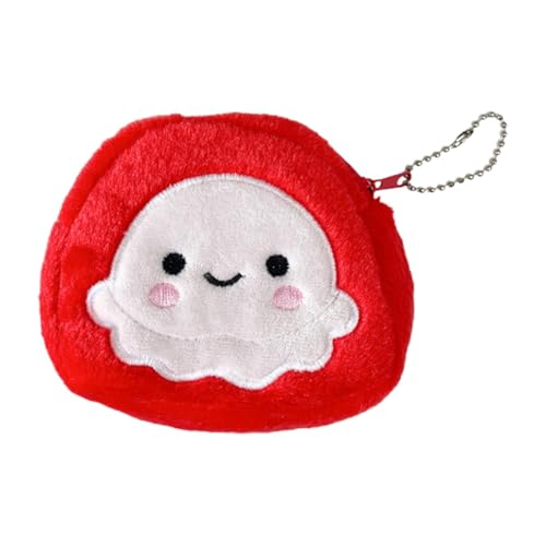 Kinder-Plüsch-Münzbeutel - Plüsch-Geldbörse - Octopus Portemonnaie Geldbörse - Tragbare Tier-Geldbörse Mit Reißverschluss Für Die Schultasche von Mbiyhgta