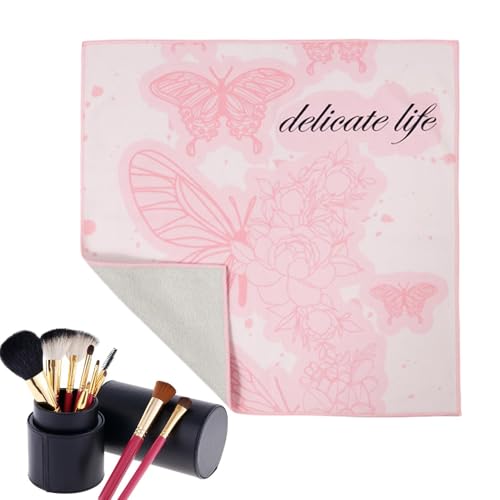 Kosmetiktasche aus Stoff, tragbare Kosmetiktasche – faltbare Make-up-Tasche aus Stoff, Kulturbeutel, wiederverwendbarer Make-up-Organizer, Kamera-Wickeltuch, Gedanken, Consulte la descripción, Siehe von Mbiyhgta