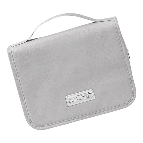 Kulturbeutel in Reisegröße, Reise-Make-up-Tasche mit Haken, Reise-Make-up-Organizer für Kosmetik-Toilettenartikel, tragbare Aufbewahrungstasche für Damen und Herren, grau, Refer to description, Unisex Kulturbeutel in Reisegröße, Reise-Make-up-Tasche mit Haken, Reise-Make-up-Organizer für Kosmetik-Toilettenartikel, tragbare Aufbewahrungstasche für Damen und Herren, grau, Refer to description, Unisex von Mbiyhgta
