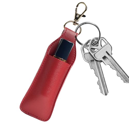 Lippenstifthalter Schlüsselbund - Tragbarer Lippenbeutel, Mini -Kosmetikkoffer, Schlüsselringbeutel | Kompakter Lippenstift Organizer mit Schnappverschluss für Geldbeutel Zugang zu Reisemake -up -Aufb von Mbiyhgta