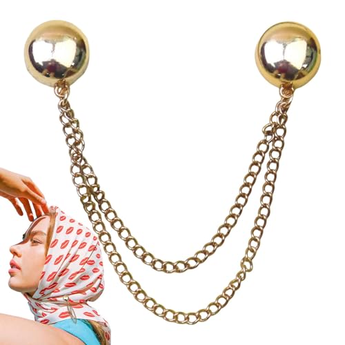 Magnetische Kleiderklammer – Robuste Stoffklammer, starke magnetische Kleiderhalterungen | Magnetische Stecknadeln aus Legierung, Hijab Magnete mit Kette, verstellbare Magnetclips, Zubehör von Mbiyhgta