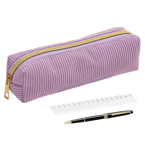 Mbiyhgta Federmäppchen Organizer | Ästhetisches Federmäppchen,Einfarbig Cordstoff Schultasche Großes Fassungsvermögen Für Stifte Radiergummi Lineal Mädchen von Mbiyhgta