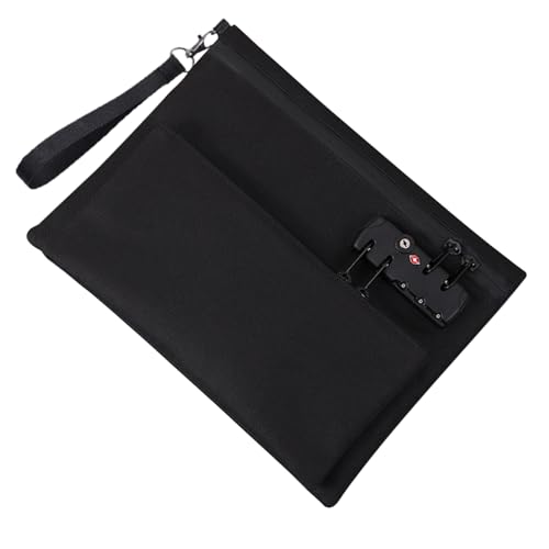 Mbiyhgta Geldbeutel mit Schloss,Doppelschichtiger Geldbeutel mit Schloss | Doppelschichtige Brieftasche Für Bank Safe Geschäft Reisen Aufbewahrung von Mbiyhgta