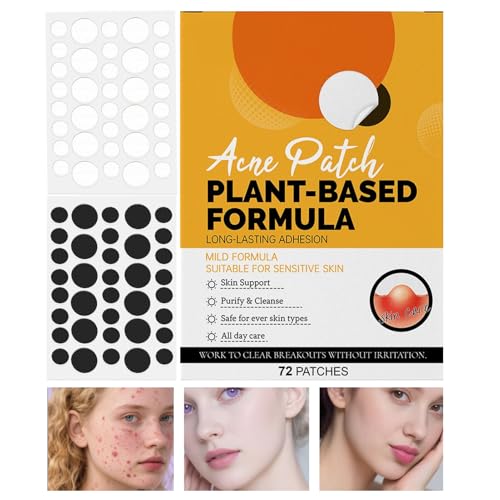 Mbiyhgta Hautpflege Pickel Pflaster - Hautpflege Punkte Abdeckungen,72 Stück Atmungsaktive Punkte Sticker für Büro Zuhause Nach dem Training Urlaub Reisen Dating von Mbiyhgta