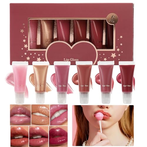Mbiyhgta Make-up Lipgloss - Glänzender Volumen-Lippenglanz,Hydratisierender Volumengebender Lippenstift Nährend für Frauen Makeup Natürlicher Look Schönheitspflege & Verabredungen von Mbiyhgta