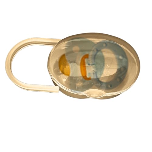 Mbiyhgta Schnullerbehälter | Aufbewahrungstasche für Schnuller, transparent, Schnullerhalter, Anti-Drop-Behälter für Reise-Schnuller, gelb, Se référer au descriptif, Siehe Beschreibung von Mbiyhgta