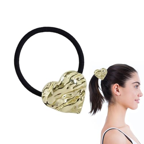 Pferdeschwanz-Manschette aus Metall, goldene Haarbinder | Pferdeschwanz-Halter Geometrische Pferdeschwanz-Manschette | Haargummis für Mädchen, Pferdeschwanz-Haarband, Manschette von Mbiyhgta